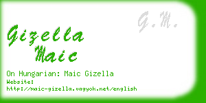 gizella maic business card